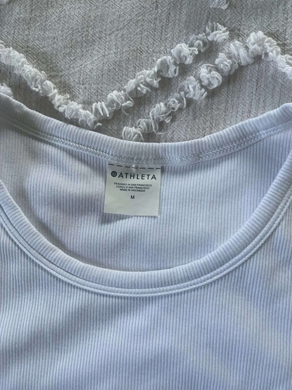 Athleta Signature Rib Top White